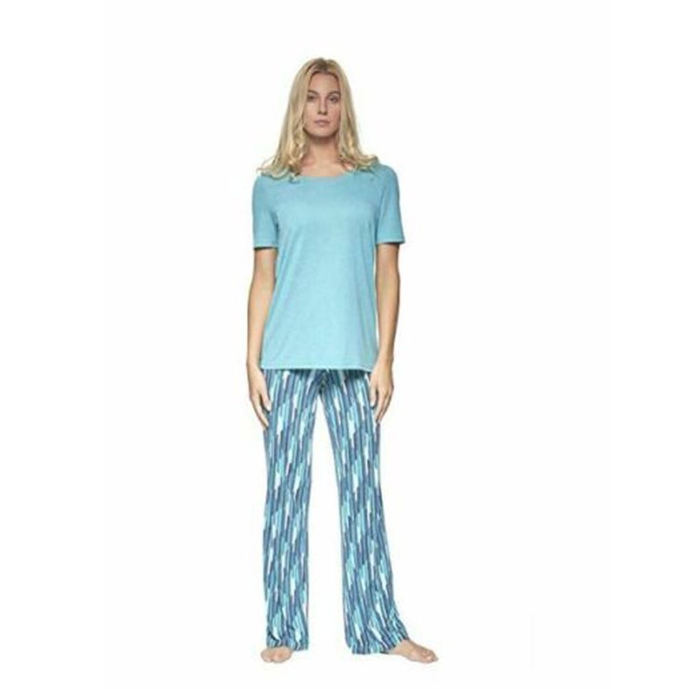 Ladies' 2-Piece Super Soft Knit Jersey Pajama Set